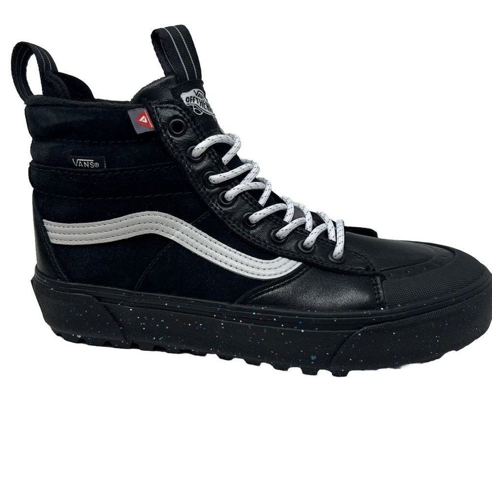 Vans Sk8 Hi MTE Black Glitter Women's 9.5 All Weather New Shoes Lined